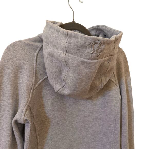 Lululemon Scuba Hoodie Cotton Full Zip Fleece in "Heathered Vapor" Gray Size 6 - Picture 10 of 14